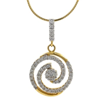 Round Sheap Pendant Set in 18k Gold And Diamond - Image 2
