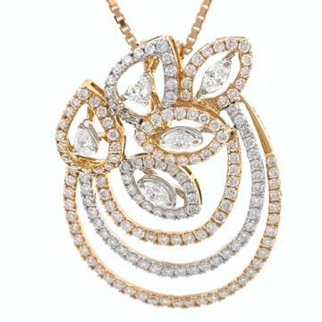 750 gold diamond unique designer pendant set - Image 5