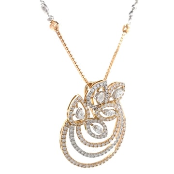 750 gold diamond unique designer pendant set - Image 2