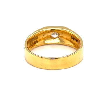 18k Gold Solitaire Ring for Men - Image 5