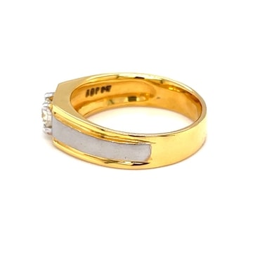 18k Gold Solitaire Ring for Men - Image 4
