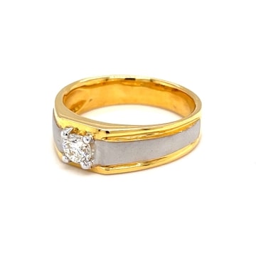 18k Gold Solitaire Ring for Men - Image 3