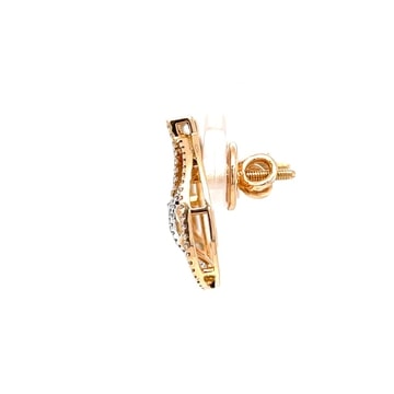 18k Rose Gold Diamond Beautiful Earrings - Image 4
