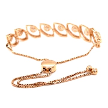 750 Gold And Diamond Adjustable Bracelet - Image 5