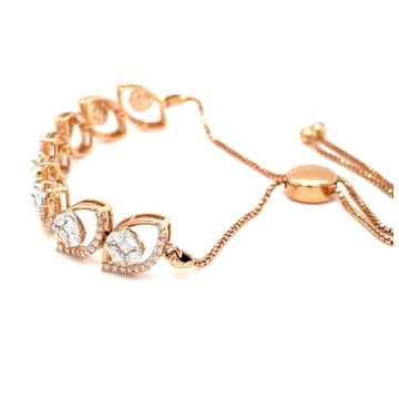 750 Gold And Diamond Adjustable Bracelet - Image 4