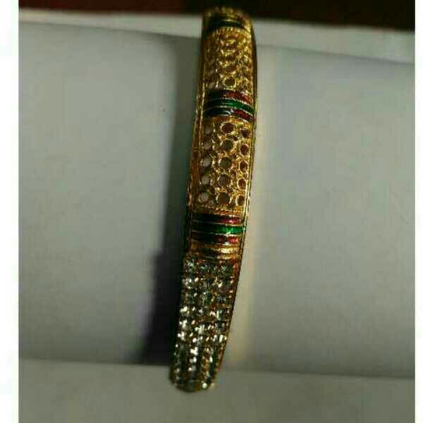 Fancy Indian Yellow Bangle (Kada)