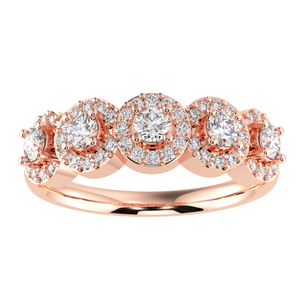 18KT Rose Gold Solitaire Cad Design Ring