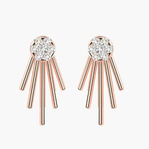 18KT Rose Gold Designer Earring