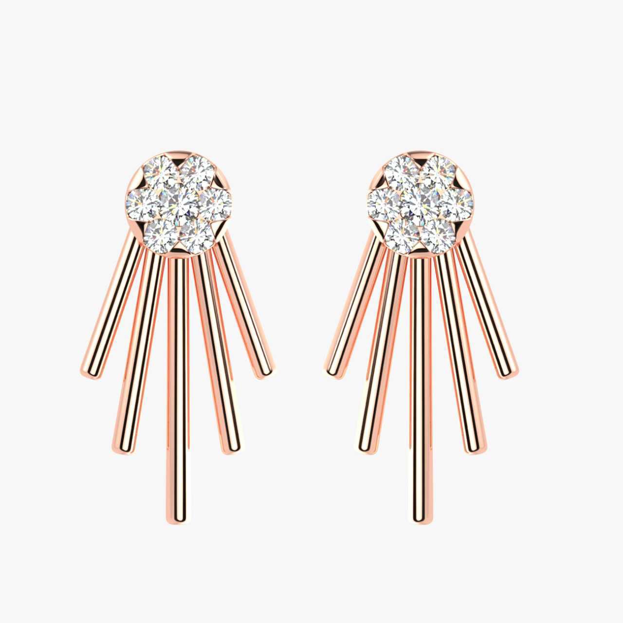18KT Rose Gold Designer Earring