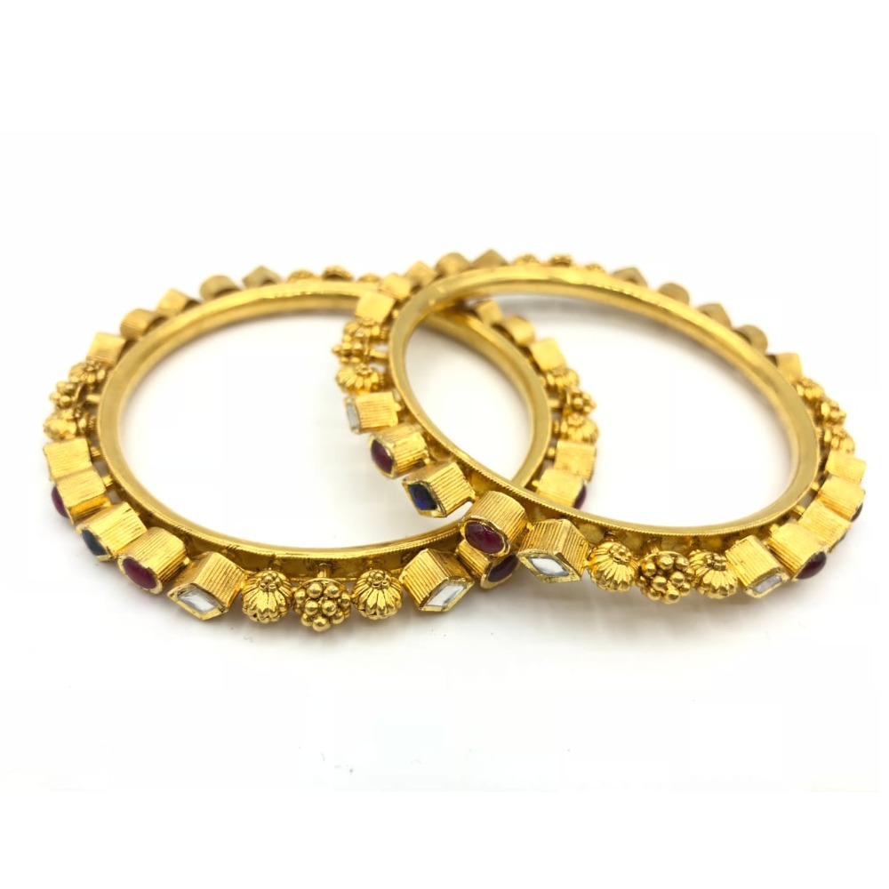 916 Gold Traditional Gokharu Bangle NB - B014