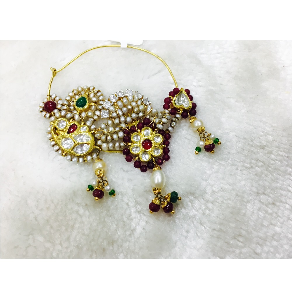 916 Gold Attractive Traditional Nath (Nosepin) NB - N001