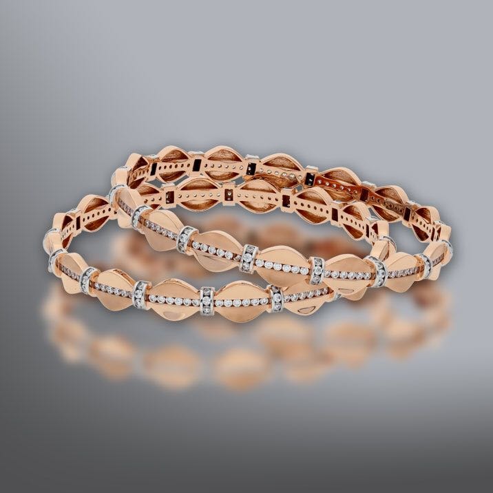 916 rose Gold bangles nB - b005