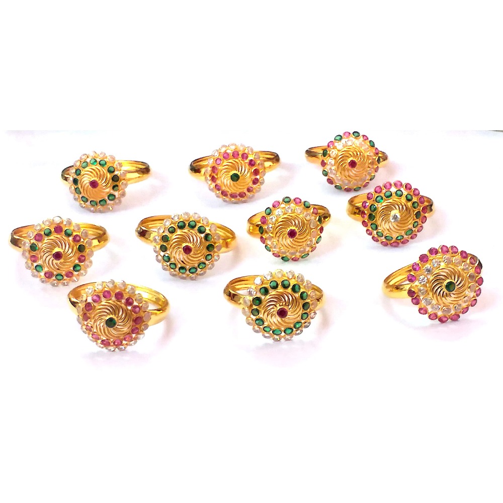 Fancy Color Stone Gold Rings NJA-R002