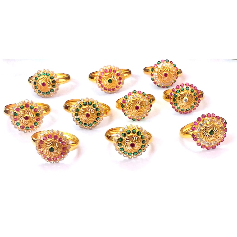 Fancy Color Stone Gold Rings NJA-R001