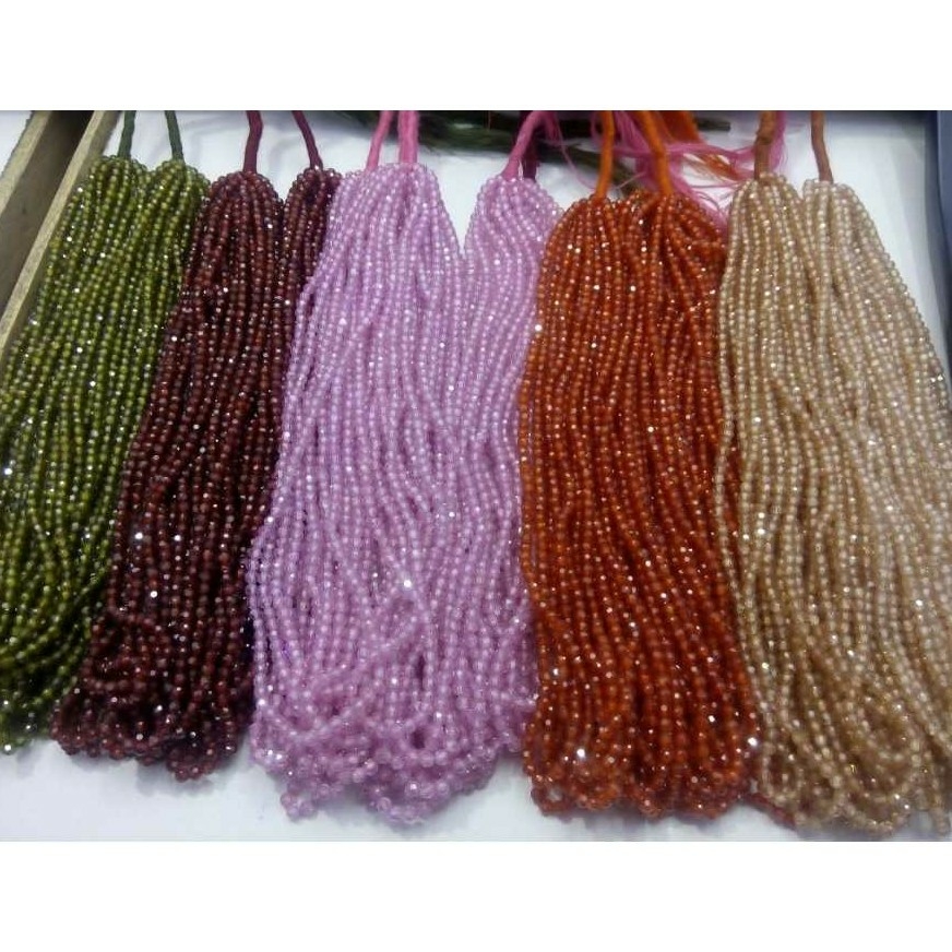 Round Synthetic Diamond Beads Mala