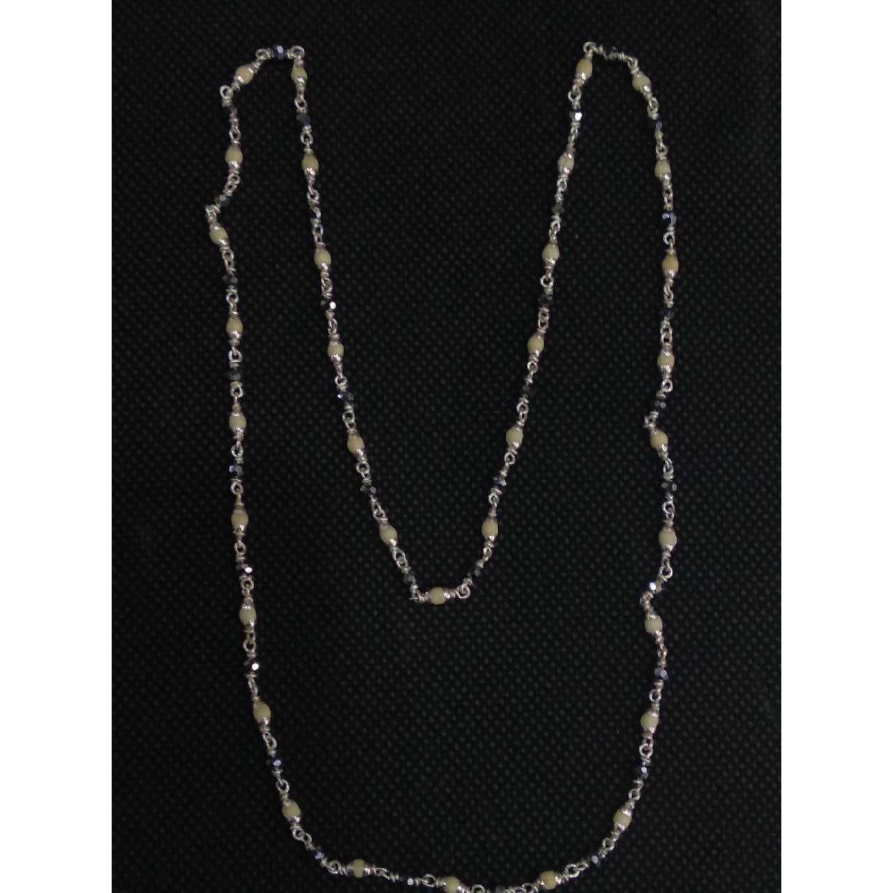 Silver Natural Indian Tulsi Mala