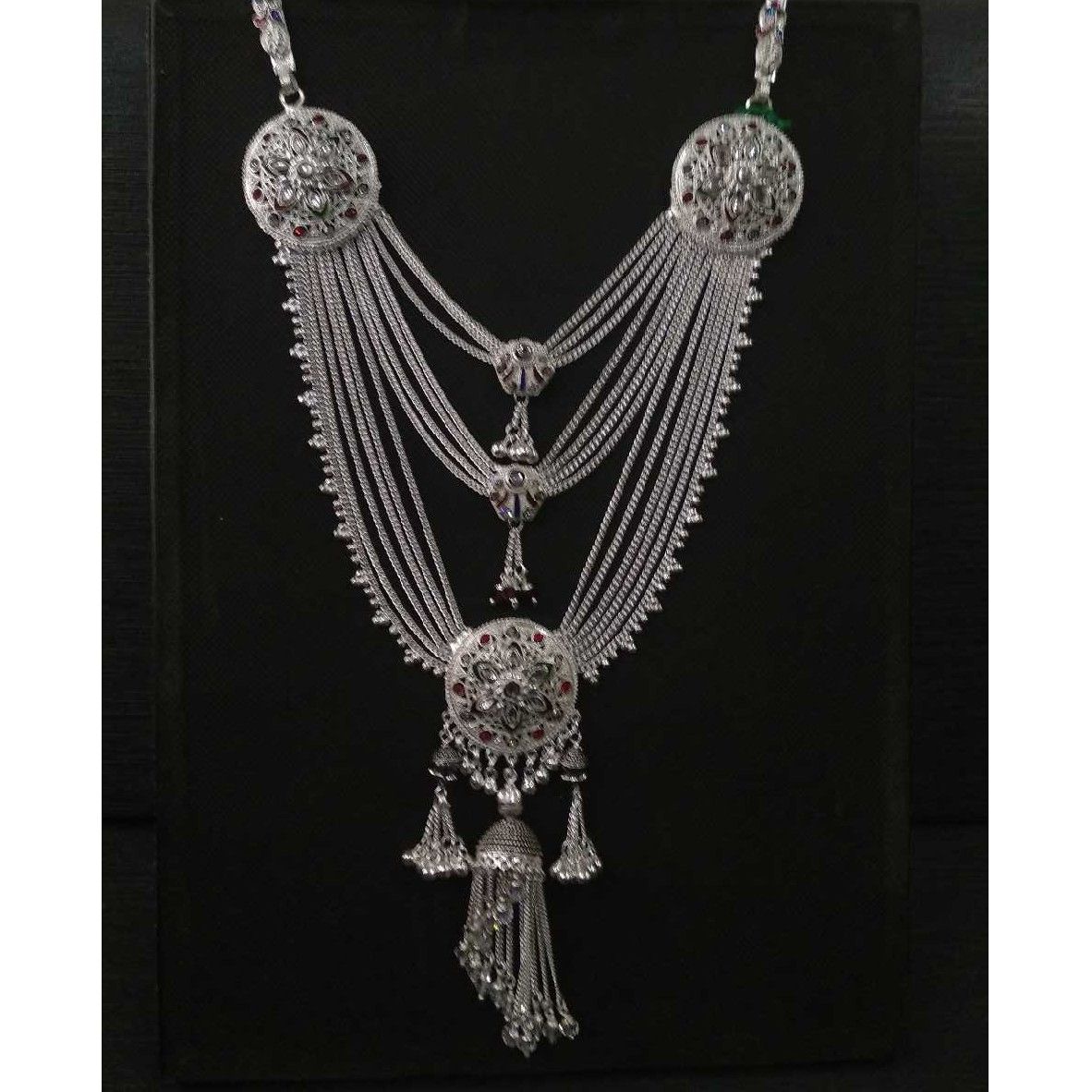 Silver Designer Ladies Indian White Kandora