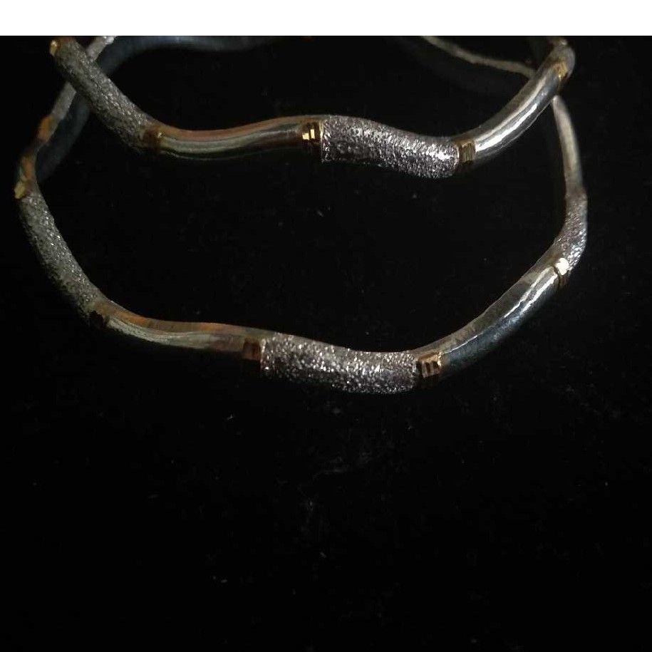 Silver Fancy Gold Plated Bangles