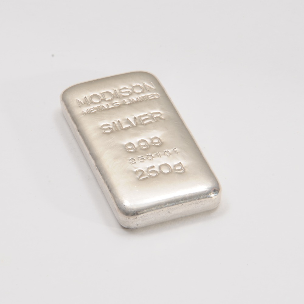 250 Gm Lagadi 999 Purity Silver Casted Bar with Plastic Case