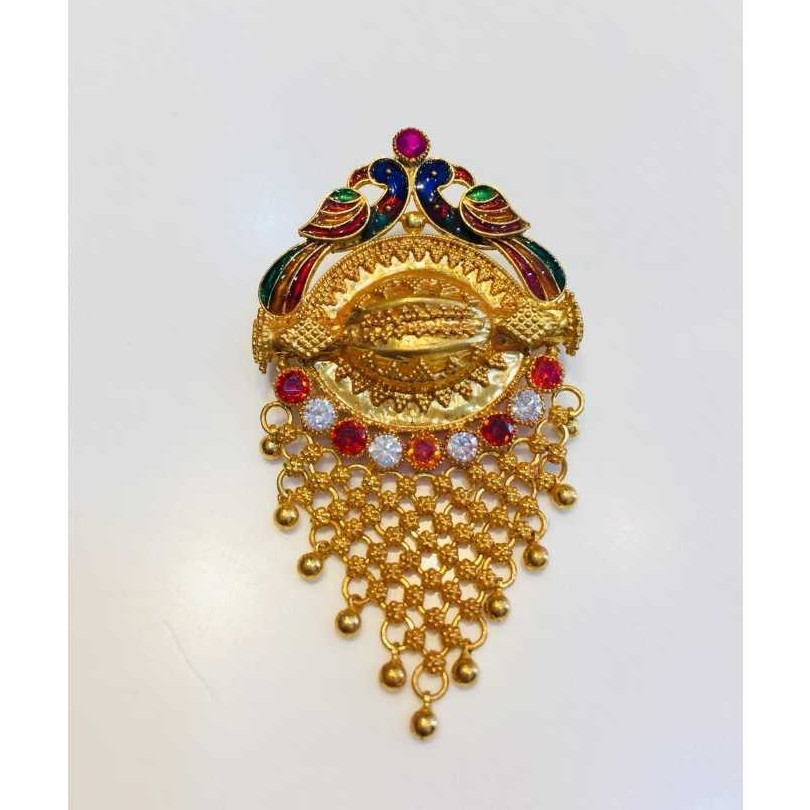 22K Gold Indian Fancy Bharwadi Pendant