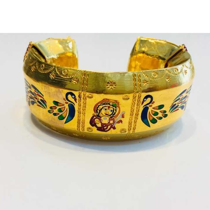 22K Gold Indian Fancy Bharwadi Kada