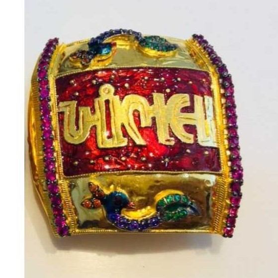 22K Gold Indian Fancy Bharwadi Kada