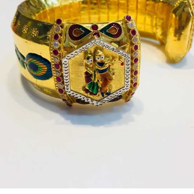 22K Gold Indian Fancy Bharwadi Kada