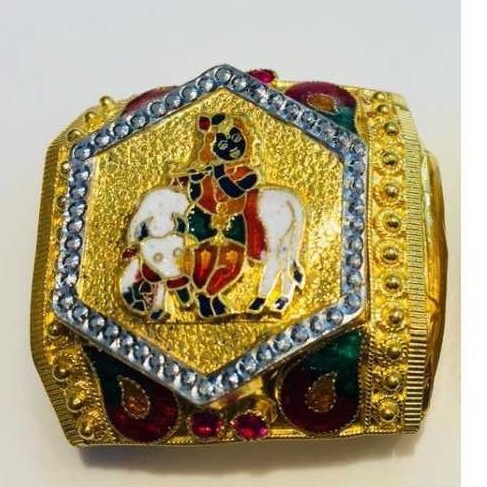 22K Gold Indian Fancy Bharwadi Kada