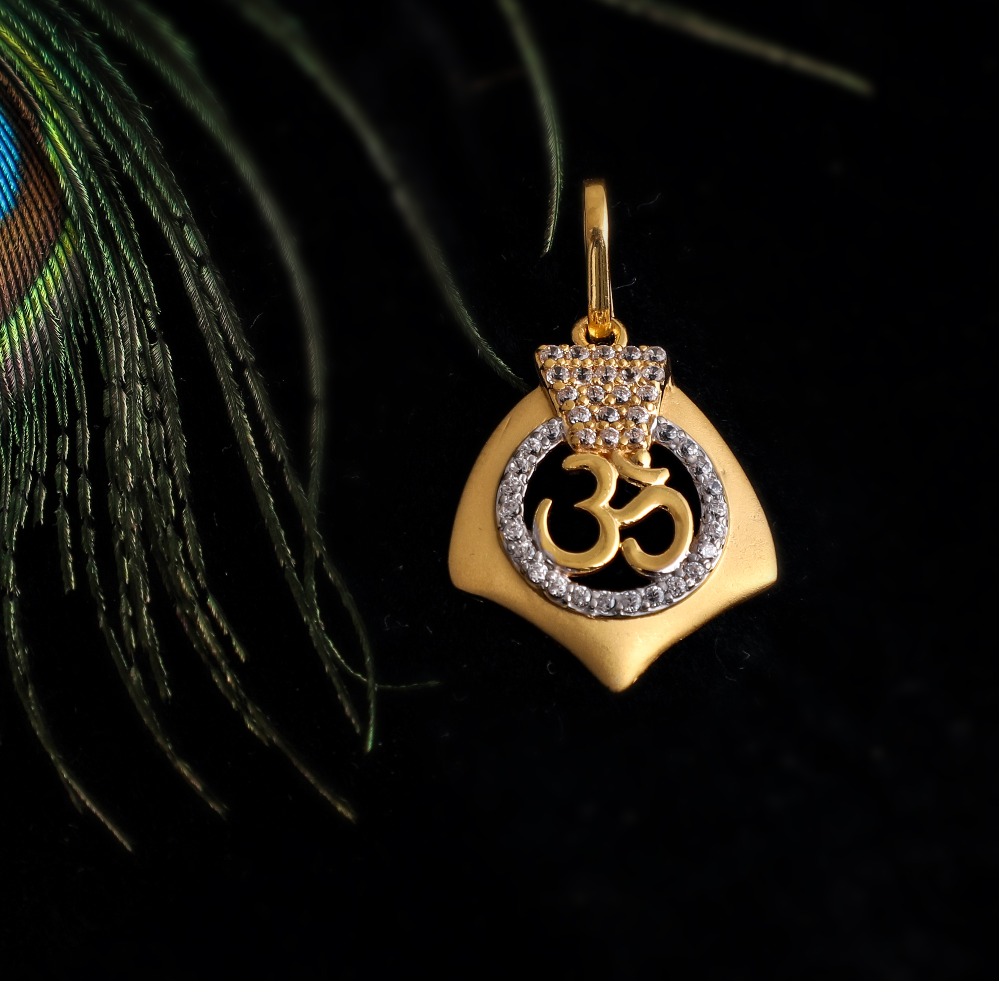 916 gold cZ god design Pendant