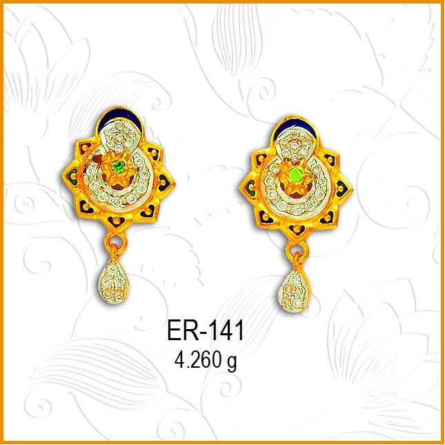916 Gold CZ Attractive Earring ER-141