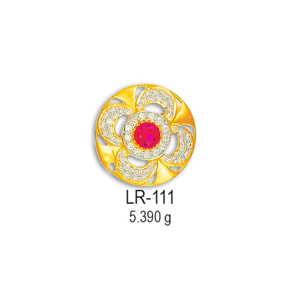 CZ-Gold-Round-Shape-Ladies-Ring-LR-111