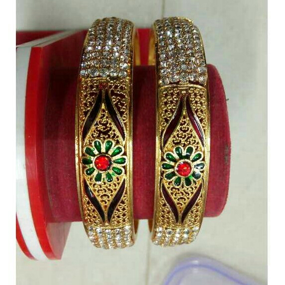 Fancy Indian Ladies Yellow Bangles (Kada)