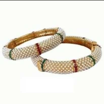 Fancy Indian Ladies Yellow Brass Bangle