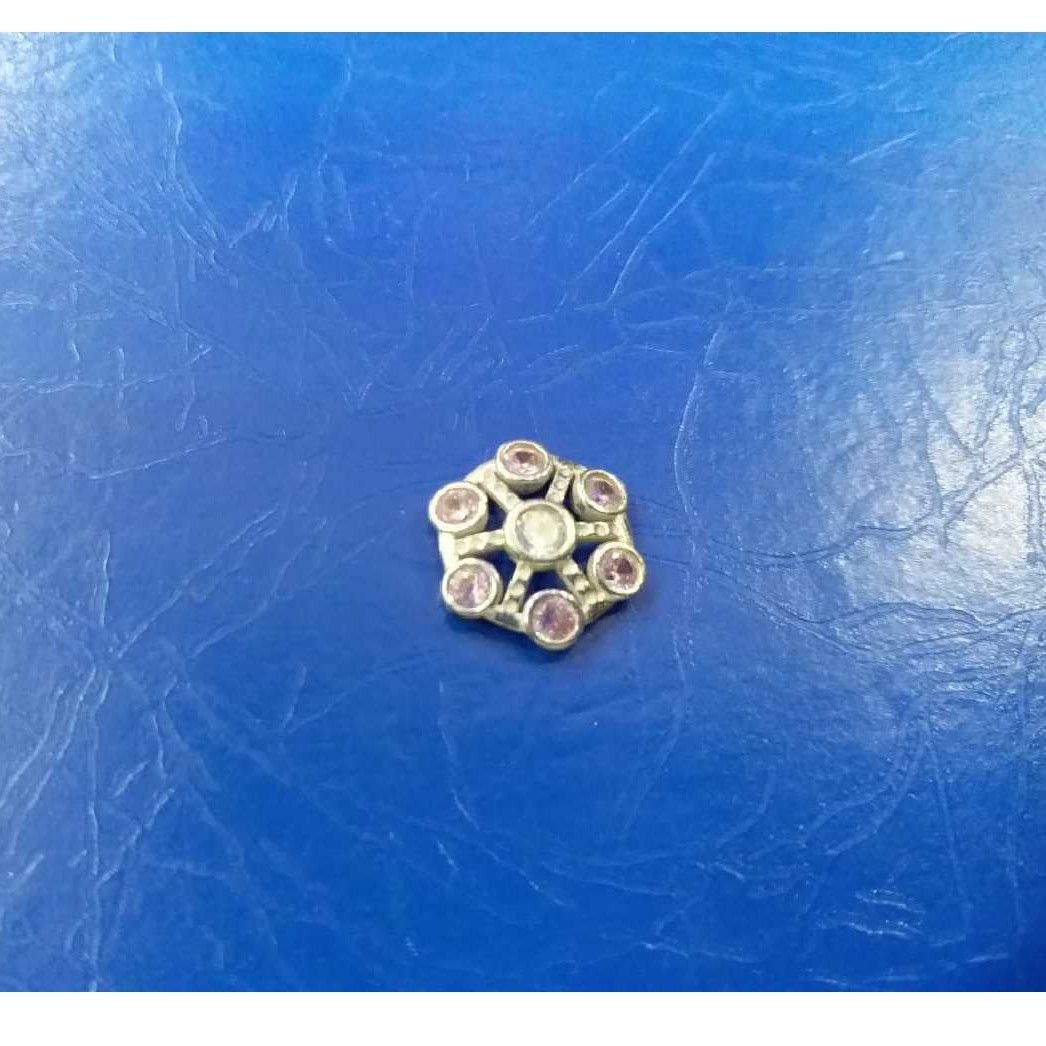 Silver White Studded Pendant