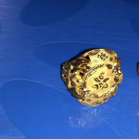 Gold Gents Indian Fancy Ring Yellow