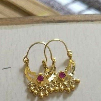 Gold Ladies Indian Desi Designer Earrings