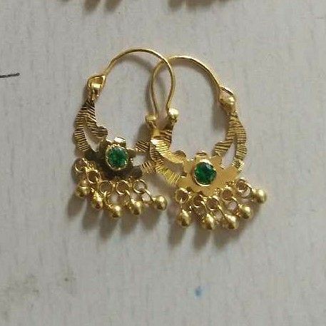 Gold Ladies Indian Desi Earrings