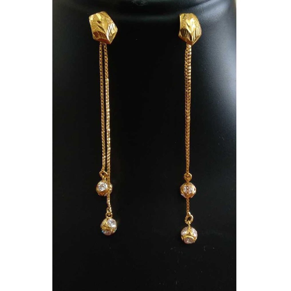 22K / 916 Gold 2 Line Vertical Sui Dhaga earrings