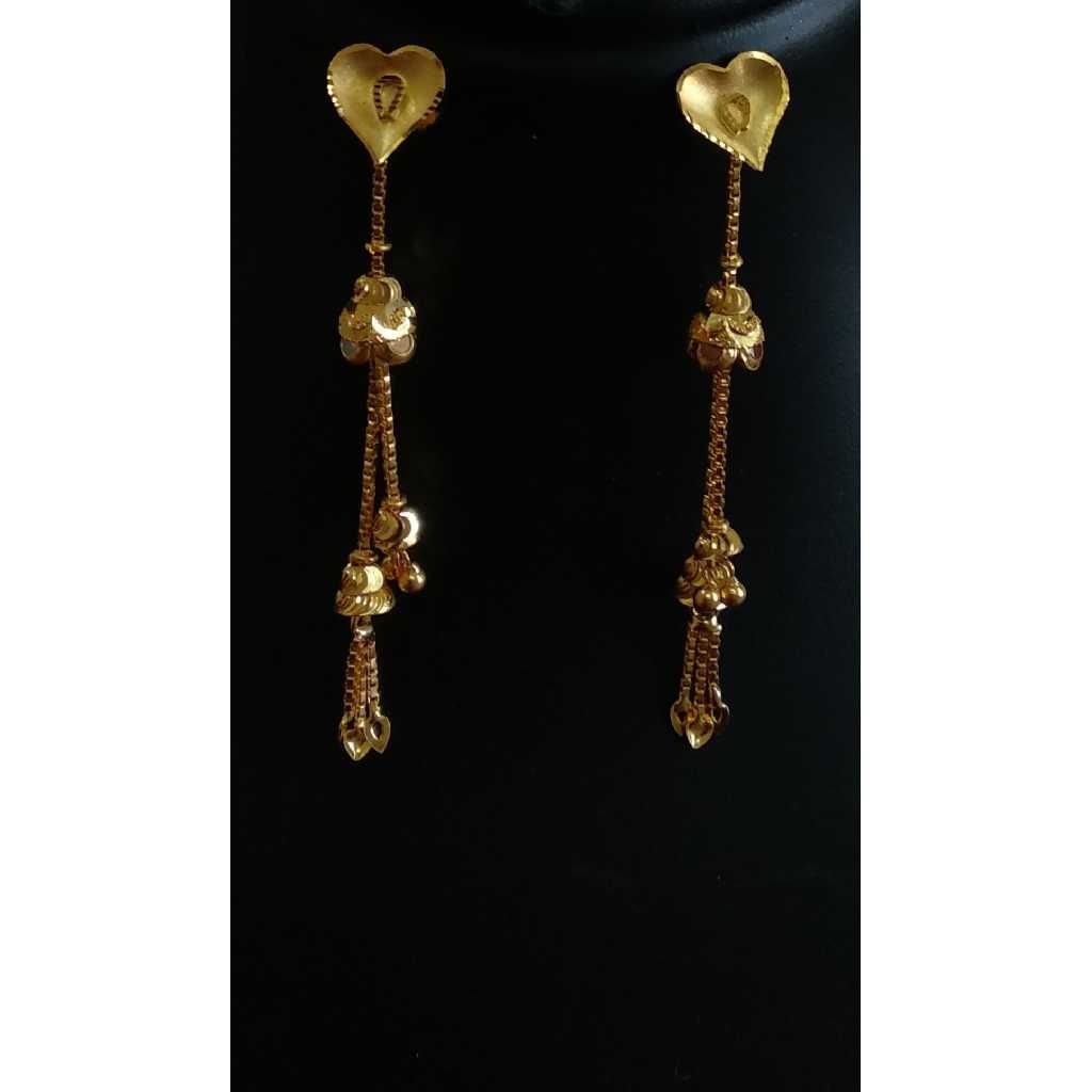 22K / 916 Gold Vertical Ladies Heart Sui Dhaga