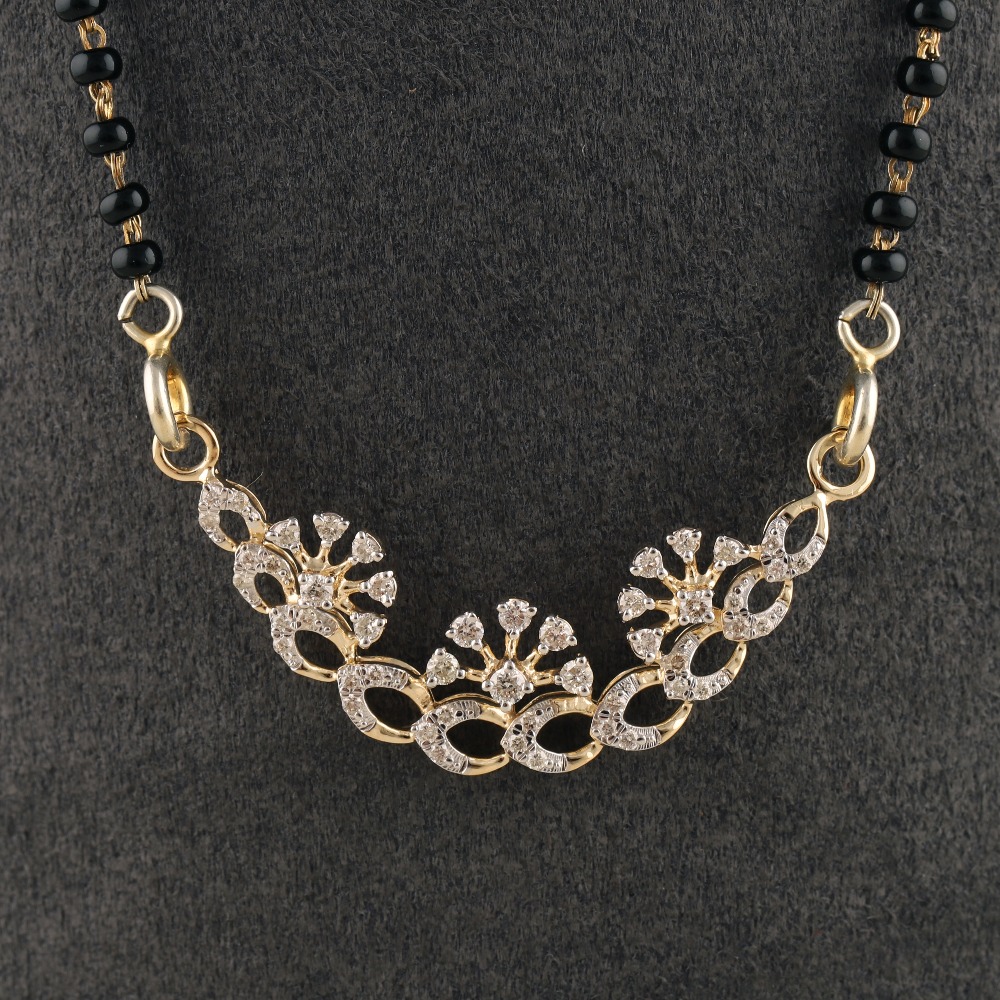 18kt designer diamond mangalsutra