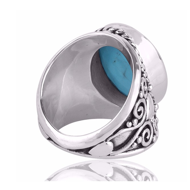 Arizona Turquise Gemstone 925 Sterling Silver Ring - Image 3