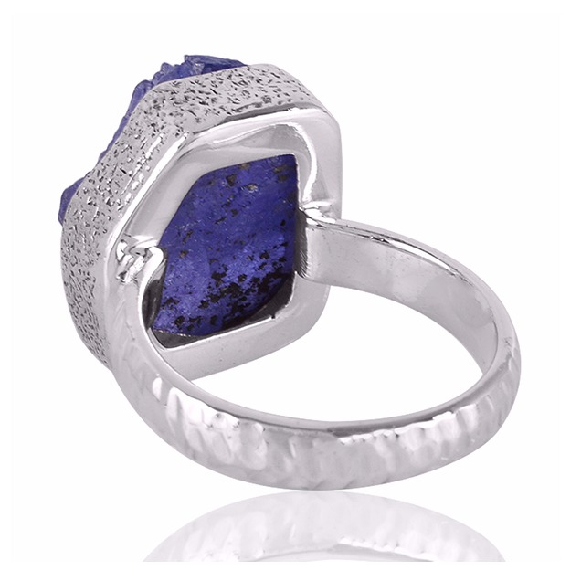 Tanzanite Rough Gemstone 925 Sterling Silver Ring - Image 4