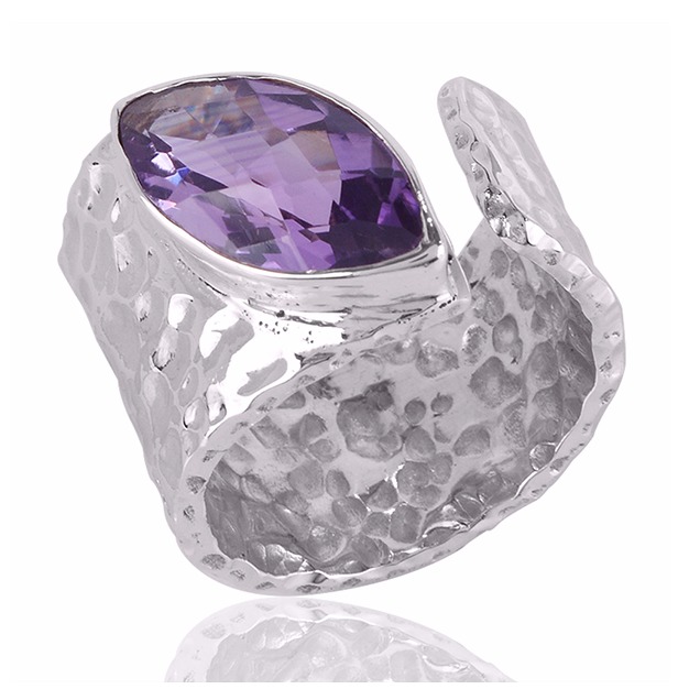 Amethyst Gemstone 925 Sterling Silver Ring