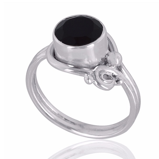 Black Onyx Gemstone 925 Sterling Silver Ring
