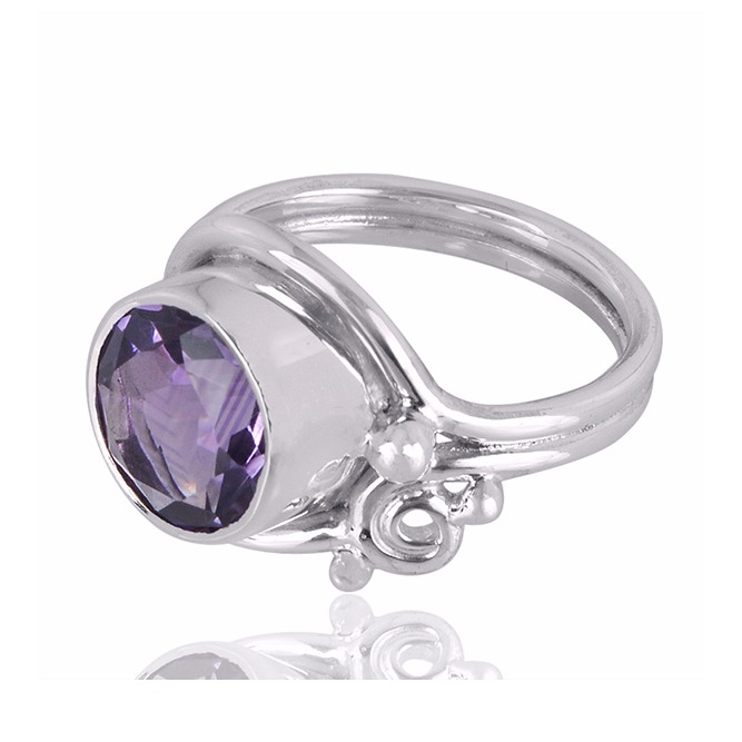 Amethyst Gemstone 925 Sterling Silver Ring - Image 2