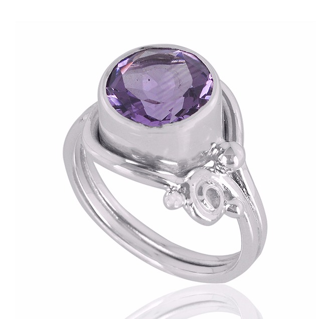 Amethyst Gemstone 925 Sterling Silver Ring