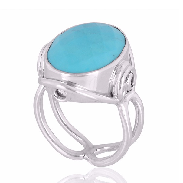 Arizona Turquoise Gemstone 925 Sterling Silver Ring