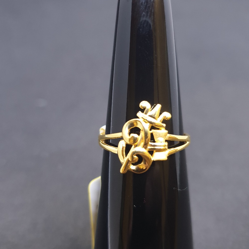 Om Ladies Ring Plain LRG-0041