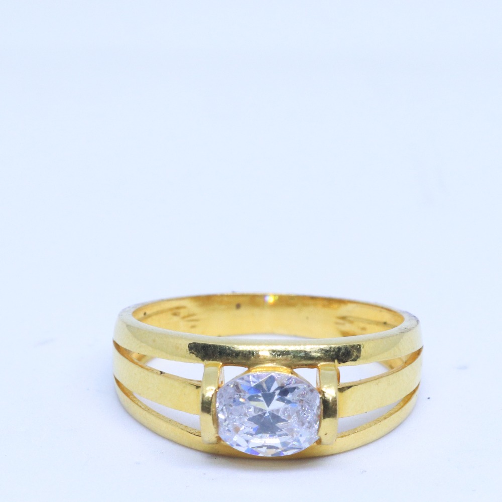 22KT / 916 Gold Solitaire Diamond Engagement  ring For Men GRG0122