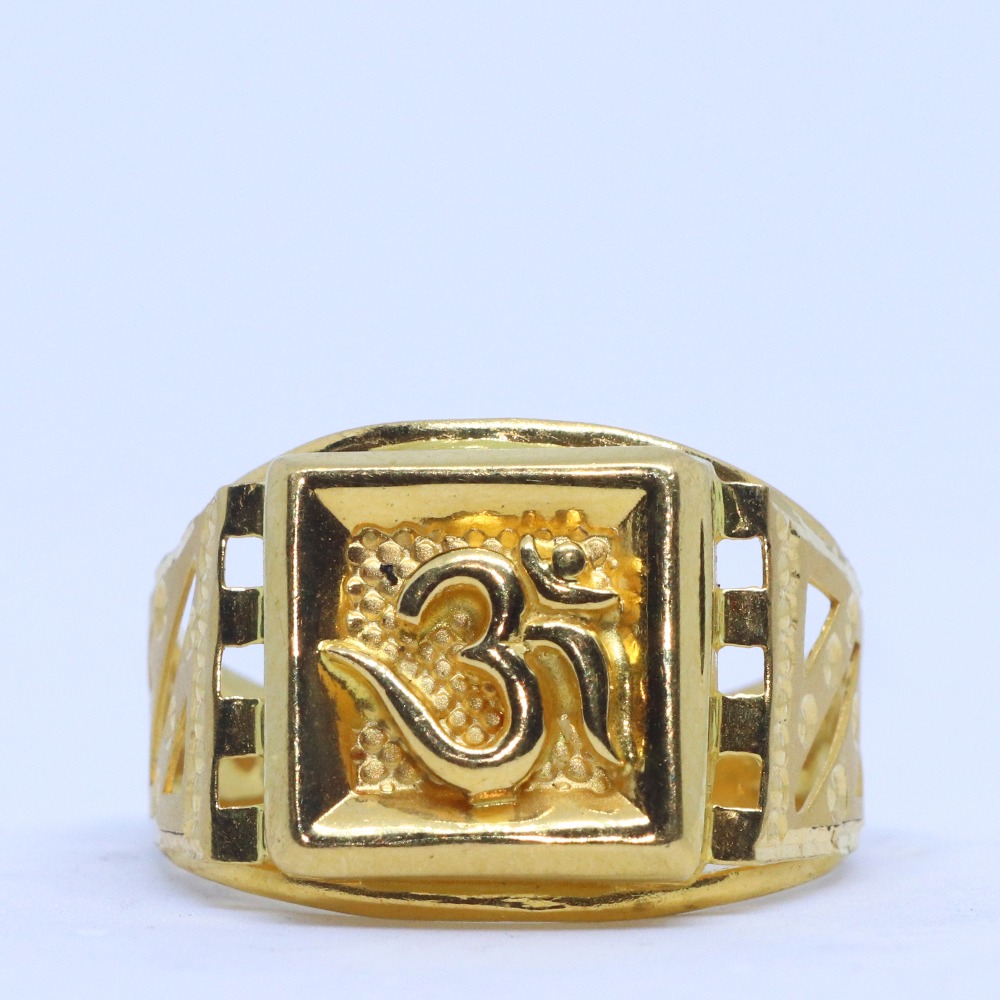 22KT / 916 Gold Plain OM Ring For Men GRG0121